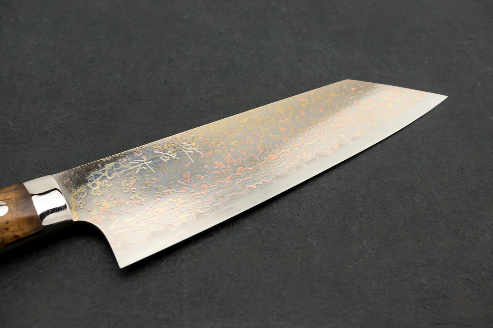 Takeshi Saji VG10W Rainbow Damascus Western Bunka 180mm - Image 3